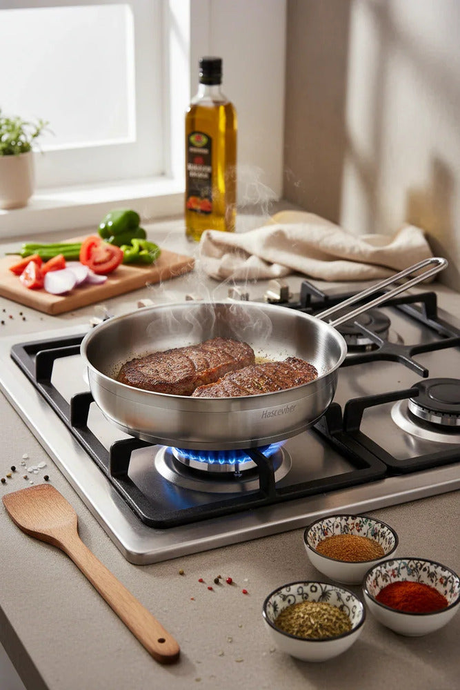 Poêle HASCEVHER Anett INOX 18/10 - مقلة اينوكس هاشفير